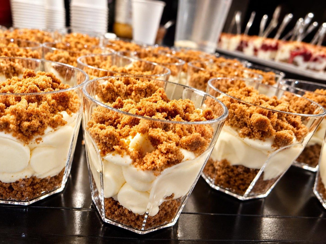 Verrines crémeuses au crumble de spéculoos