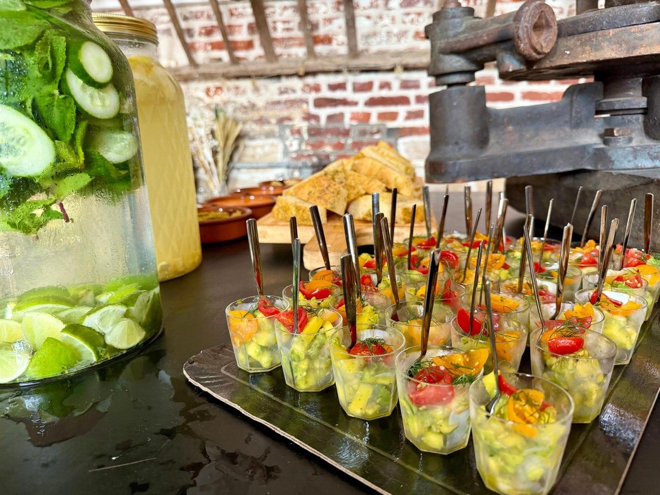 Verrines et limonade maison pour un brunch