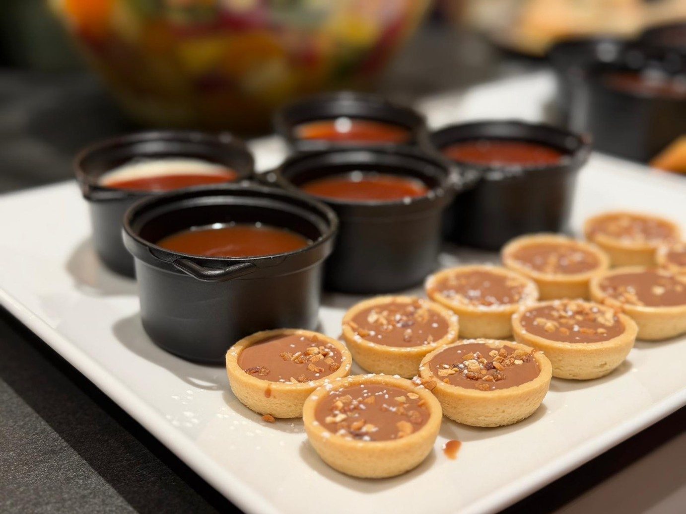Tartelettes au caramel et sauces
