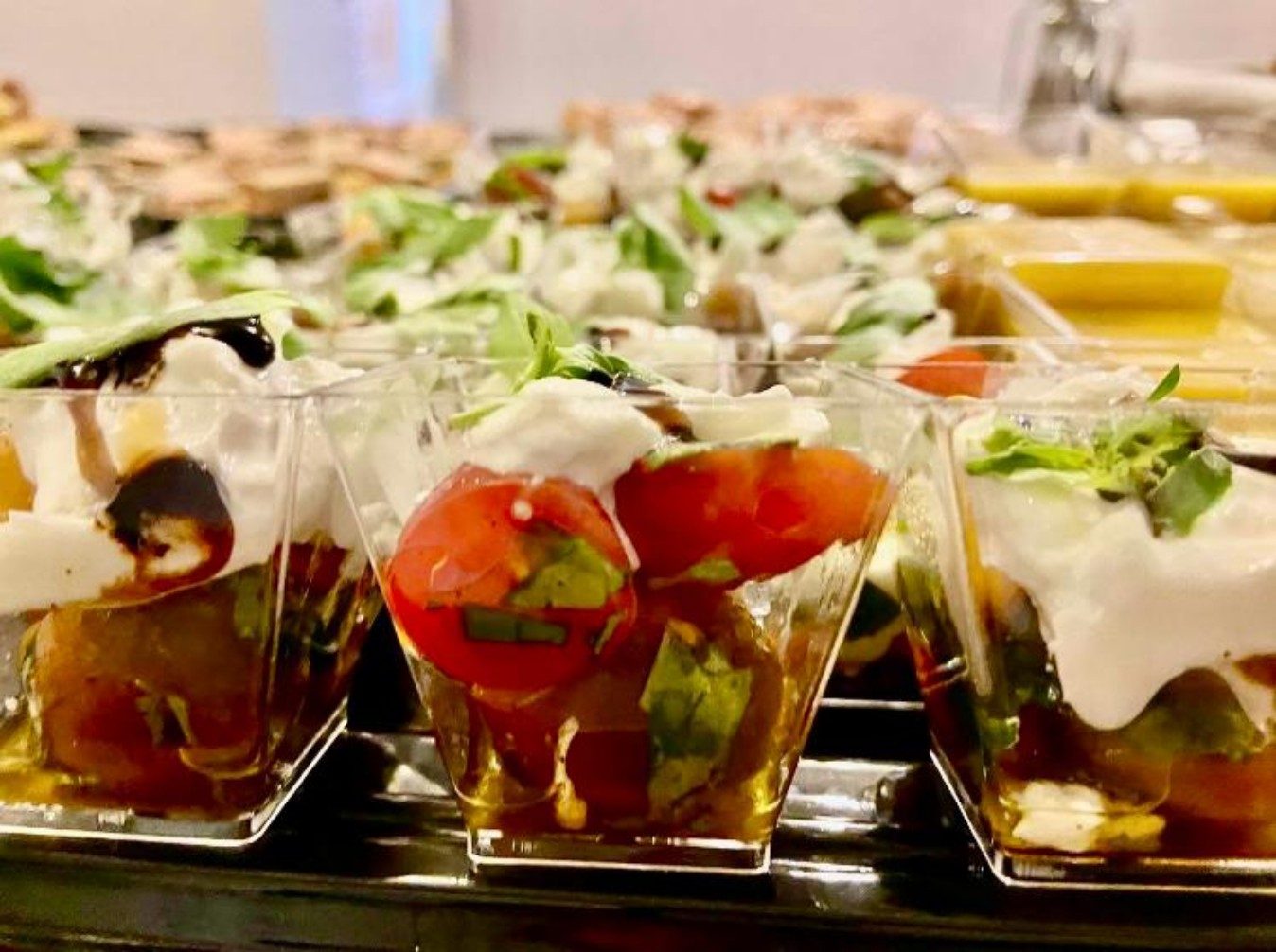 Verrines de tomates cerises et burrata