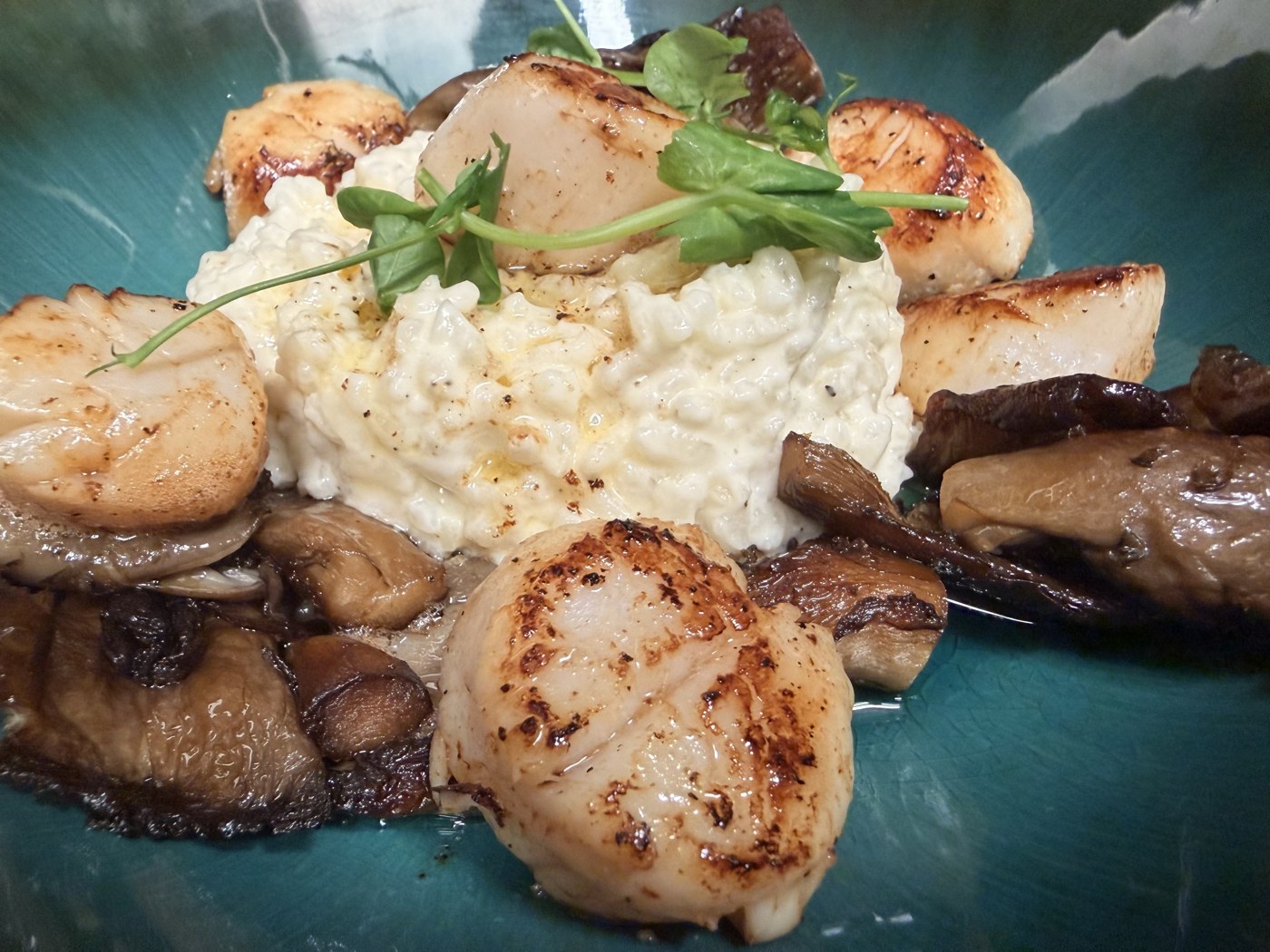 Noix de Saint-Jacques sur risotto crémeux