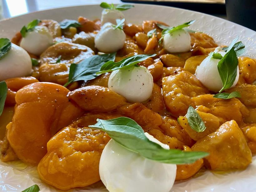Tomates confites et mozzarella